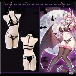 Anime girl latex bikini